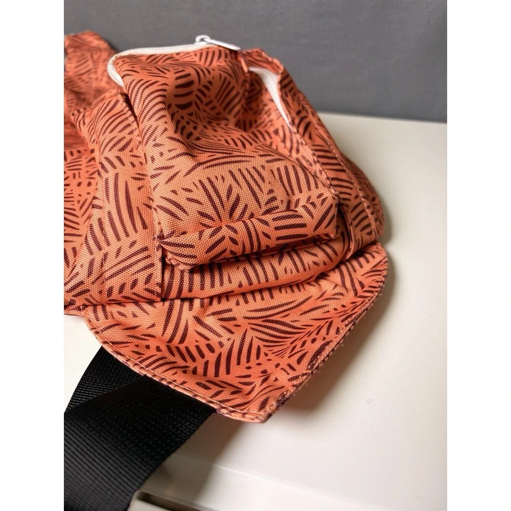 Kavu Rope Sling Crossbody Backpack Orange Tribal Geometric Hiking Rope Bag